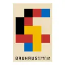 Постер на холсте Баухаус - Цветные многоугольники 90x120 см в подарочном тубусе без рамы