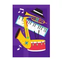 Постер Музыка - Джазовый оркестр 60x90 см в раме