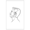 Постер на холсте Линии - Силуэт мужчины 60x90 см в подарочном тубусе без рамы