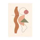 Постер Абстракция - Цветные фигуры 40x50 см в раме