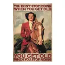 Постер Афиша - Девушка на коне 50x70 см в раме