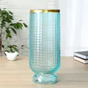 Ваза Evis "Киркинес. Бирюзовый" 30x13 см стекло