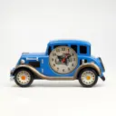 Будильник Simaland "Автомобиль" дискретный ход 12x24.5 см d=7.5 см синие