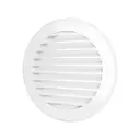 Решётка вентиляционная ERA круглая с пластиковой сеткой с фланцем D125 ABS пластик цвет белый
