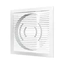 Решётка вентиляционная прямоточная ERA 150x150 неразъемная с фланцем D100 ABS пластик цвет белый