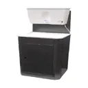 Дачный умывальникЛИДЕР 10014: бак 17 л нагреватель воды, мойка пластиковая цвет антик серебро