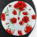 Тарелка десертная Доляна Красные маки d20 см