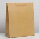 Пакет ламинированный «Крафтовый» M 26x32x12 см