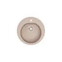 Врезная мойка Glanz J-003 51x51 глубина 19.10 см литьевой мрамор цвет песочный