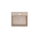 Врезная мойка Glanz J-009 57x50.50 глубина 20 см литьевой мрамор цвет песочный