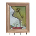 Шкафчик для ключей 22x2.5x30 см 757990, дерево, металл, цвет разноцветный