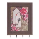 Шкафчик для ключей 22x3x30 см 757975, дерево, металл, цвет разноцветный