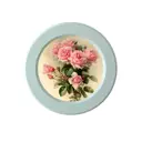 Картина в круглой раме "Цветы прованса" Кустовая роза 27x27 см