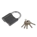 Навесной замок с ключом АЛЛЮР 1379373 металл диаметр 10 мм