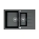 Врезная мойка Alveus CADIT 79x50 см глубина 20 см искусственный камень цвет черный 1131361