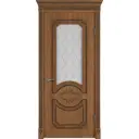 Дверь межкомнатная остекленная с замком и петлями в комплекте Милана 60x200 см ламинация ПВХ цвет дуб аурум