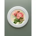 Картина в круглой белой раме "Цветы прованса" Розовая роза 27x27 см