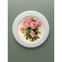 Картина в круглой белой раме "Цветы прованса" Кустовая роза 27x27 см