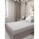 Наматрасник-чехол Inva стеганый с бортиком "Бабочки" НС90Бел, 90x200 см