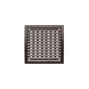 Решетка вентиляционная со шторкой Equation 150x150 мм пластик цвет коричневый