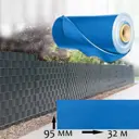 Лента заборная Wallu Ral 5015 голубая 95мм х 32 м 28 зажимов