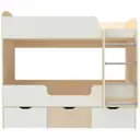 Кровать Кариви Коллекция киви 163x145x73 см цвет белый, дуб молочный