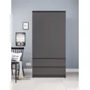 Шкаф Дсв мебель 90x180x50 см ЛДСП цвет графитовый серый