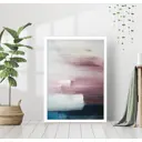Постер 28 картин "Абстрактный пейзаж" 70x50 см в белой раме