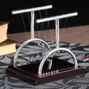 Маятник "Шары техно" квадрат столбик 13.5x13.5x11.5 см