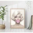 Постер 28 картин "Мэрилин монро с жвачкой" 50x40 см в подарочном тубусе без рамы