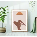 Постер 28 картин Йога силуэт. минимализм в стиле бохо 70x50 см, в подарочном тубусе без рамы