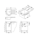 Врезная мойка Alveus Line maxim 79x50x19 см нержавеющая сталь 304 цвет сталь