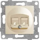 Телефонная розетка встраиваемая Gusi Electric без заземления цвет шампань