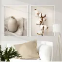 Постер 28 картин "Ваза и ветка хлопчатника" 50x40 см