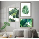Постер 28 картин "Зеленые пальмовые листья" 50x40 см