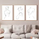 Постер 28 картин "Женские силуэты" 50x40 см