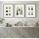 Постер 28 картин "Фрукты минимализм" 50x40 см