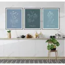 Постер 28 картин "Растения, трава гербарий" 50x40 см