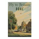 Постер Простопостер "Афиша - Fly to Britain" 50x40 см в раме