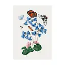 Рекламный плакат Просто Постер Бабочки и голубые колокольчики 50x70см в раме