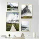 Набор постеров 4 шт 28 картин "Горные пейзажи" 95x105 см в тубусе без рамы для интерьера
