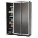 Шкаф-купе Шарм-Дизайн 220x150x60 см 3 двери 7 полок ЛДСП цвет венге