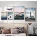 Набор постеров 5 шт 28 картин "Маяк и море" 175x85 см в тубусе без рамы для интерьера