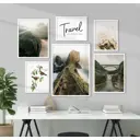 Набор постеров 6 шт 28 картин Горы природа пейзаж 140x100 см в тубусе без рамы для интерьера