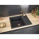 Кухонная мойка Paulmark PM216050-BLM Optimum 50x60x20 см кварц цвет черный
