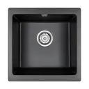 Кухонная мойка Paulmark PM104546-BL Brilon 45x46x20 см кварц цвет черный