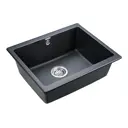 Кухонная мойка Paulmark PM205546-BLM Gera 55x46x20 см кварц цвет черный