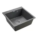 Кухонная мойка Paulmark PM105152-DG Praktisch 51x52x20 см кварц цвет графит