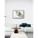 Постер в раме Просто Постер "Белая кошка" 50x40 см