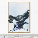 Репродукция картины на холсте "Above the mountain peaks. 2021г" 75x105 см